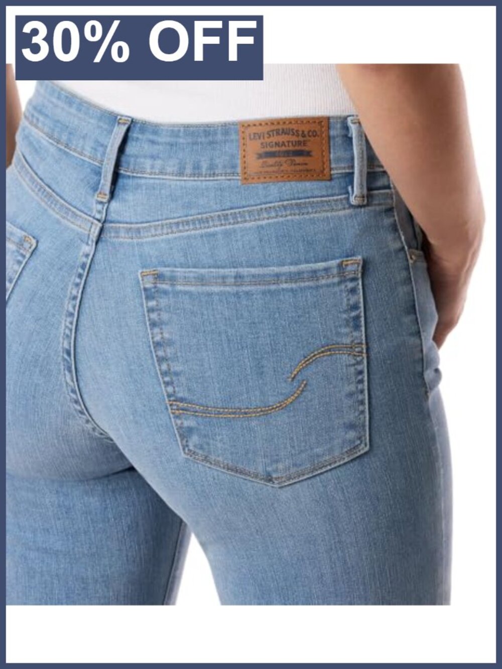 Women's Totally Shaping Straight Jeans Mid Rise Premium Super Stretch - Picture 2 of 4